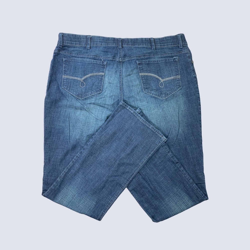 Lee Jeans Womens 22 (44x33) Blue Bootcut Midrise Stretch‎ Dark Wash Denim